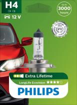 PHILIPS LAMPARAS 12342LLECOB1 - H4 LONGLIFE ECOVISION 12V60/55W P43T-38