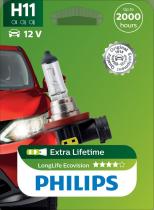 PHILIPS LAMPARAS 12362LLECOB1 - H11 LONGLIFE ECOVISION 12V55W PGJ19-2