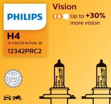 PHILIPS LAMPARAS 12342PRC2 - H4 VISION   12V60/55W P43T-38