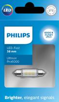 PHILIPS LAMPARAS 11854CU60X1 - SI-FEST 38MM 6000K  U6000SI   12V1W SV8.5