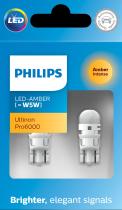 PHILIPS LAMPARAS 11961AU60X2 - SI-AMBER [W5W]  U6000SI   12V0.5W W2.1X9.5D