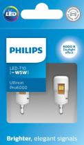 PHILIPS LAMPARAS 11961CU60X2 - SI-T10 [W5W] 6000K U6000SI   12V0.9W W2.1X9.5D