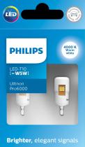 PHILIPS LAMPARAS 11961WU60X2 - SI-T10 [W5W] 4000K U6000SI   12V0.9W W2.1X9.5D