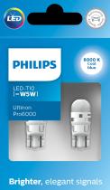 PHILIPS LAMPARAS 11961XU60X2 - SI-T10 [W5W] 8000K U6000SI   12V0.7W W2.1X9.5D