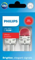 PHILIPS LAMPARAS 11498RU60X2 - SI-RED [P21W] U6000SI   12V2.3W BA15S