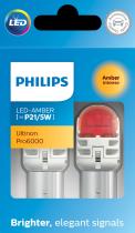 PHILIPS LAMPARAS 11499AU60X2 - SI-AMBER [P21/5W] U6000SI   12V2.5/0.5W BAY15D