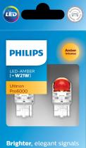 PHILIPS LAMPARAS 11065AU60X2 - SI-AMBER [W21W] [W21W] U6000SI   12V2,3W WX3X16D