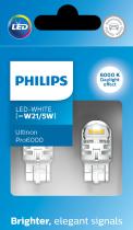 PHILIPS LAMPARAS 11066CU60X2 - SI-WHITE [W21/5W] [W21/5W] U6000SI   12V2.5/0.5W W3X16Q