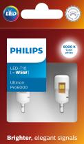 PHILIPS LAMPARAS 24961CU60X2 - SI-T10 [W5W] 6000K U6000SI   24V1W W2.1X9.5D