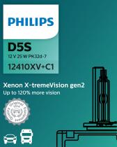 PHILIPS LAMPARAS 12410XV+C1 - D5S X-TREMEVISION GEN2   12/24V25W PK32D-7