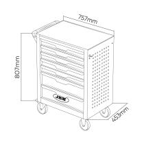 JBM 54834 - CARRO DE HERRAMIENTAS DE 7 CAJONES VERDE - ARMADO